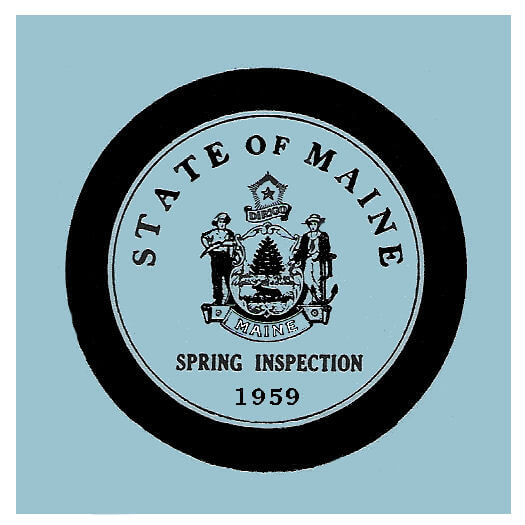 (image for) 1959 Maine SPRING INSPECTION Sticker